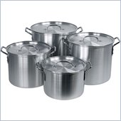 Trademark Global Hoffritz 4 pc. Nesting Aluminum Stockpot Set w/ Lids