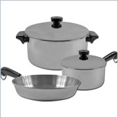 Trademark Global 5pc REVERE Stainless Steel Aluminum Disc Cookware Set
