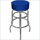Trademark Global High Grade Blue Padded Bar Stool in Blue