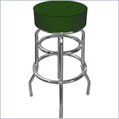 Trademark Global High Grade Blue Padded Bar Stool in Green
