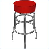 Trademark Global High Grade Blue Padded Bar Stool in Red