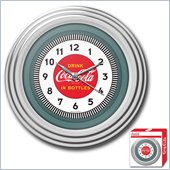 Trademark Global Coca-Cola Clock w/ Chrome Finish - 1930s Style