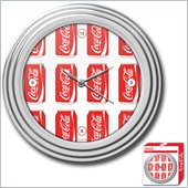 Trademark Global Coca-Cola Clock w/ Chrome Finish - Cans Style