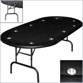 Trademark Global Texas Holdem Poker Table w/ Racetrack & Folding Legs