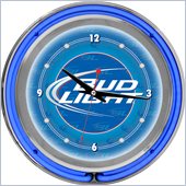 Trademark Global Bud Light 14 Inch Neon Wall Clock