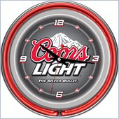 Trademark Global Coors Light 14-inch Neon Wall Clock