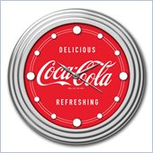 Trademark Global Coca-Cola Clock with Chrome Finish Delicious Style
