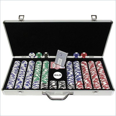 Trademark 650 Landmark Lucky Crowns 11.5g Poker Chips With Aluminum Case