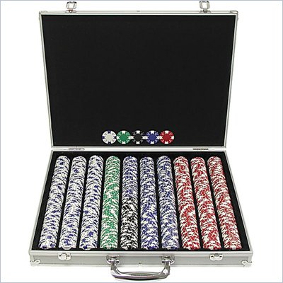 Trademark 1000 Ace/King Suited 11.5g Poker Chip Set with Aluminum Case