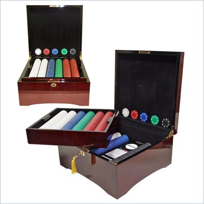 Trademark 750 Suited Chips in Mahogany Case
