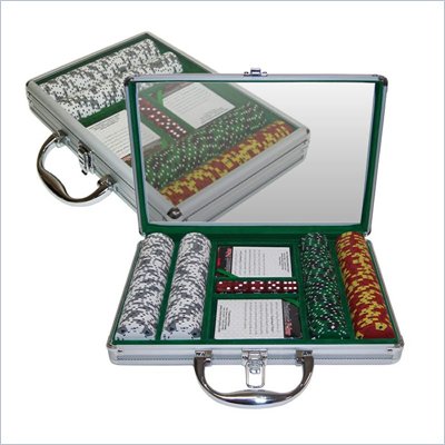 Trademark 200 14g Tri Color Ace/King Suited Chips in Clear Top Case