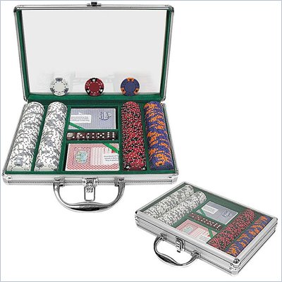 Trademark 200 Chip Tri-Color Triple Crown Set w/Clear Cover Alum. Case