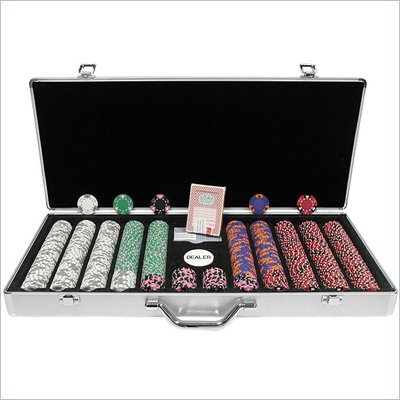 Trademark 650 Chip Tri-Color Triple Crown Set w/Aluminum Case