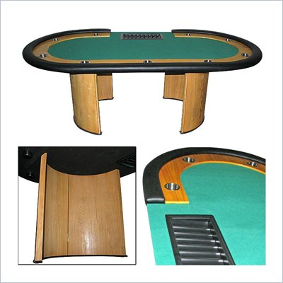 Trademark Global Pro Texas Holdem Poker Table w/ Dealer Position