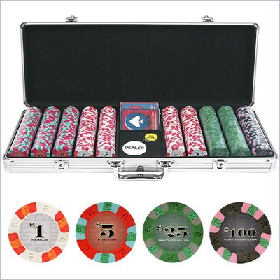 Trademark 500 Chip NexGenT PRO Classic Style Set - Aluminum Case
