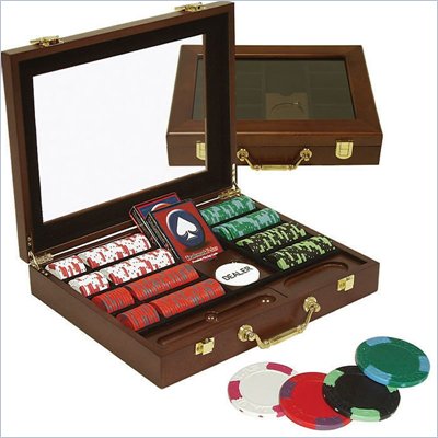 Trademark 240 NexGen Poker Chip Set with Clear Top Solid Wood Case