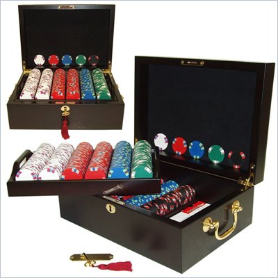 Trademark 500 Lucky Bee EDGESPOT NEXGEN Chips with Mahogany Case