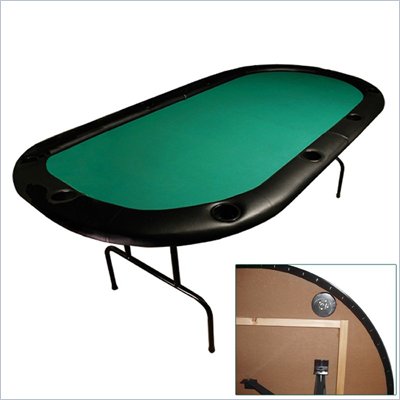 Trademark Global Padded Folding Texas Holdem Table in Green