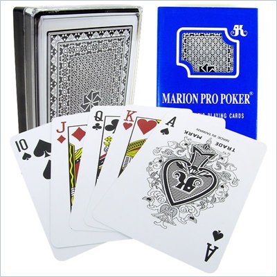 Trademark Marion Pro Poker 100% Playing Cards Blue