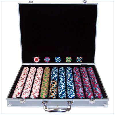 Trademark 1000 PaulsonR Tophat and Cane FULL Clay Chips with Alum. Case