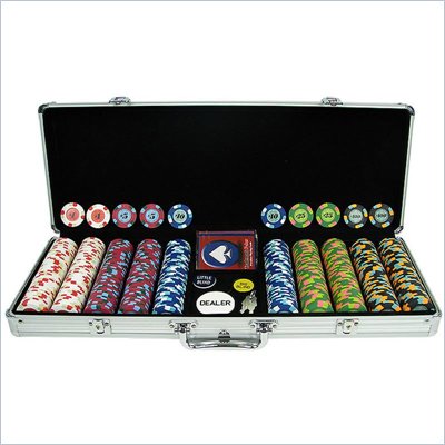 Trademark 500 PaulsonR Tophat & Cane Clay Poker Chips w/Aluminum Case