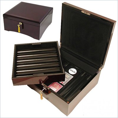 Trademark 750 Mahogany Chip Case High Lacquer Finish