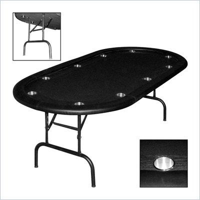 Trademark Global Texas Holdem Poker Table w/ Racetrack & Folding Legs