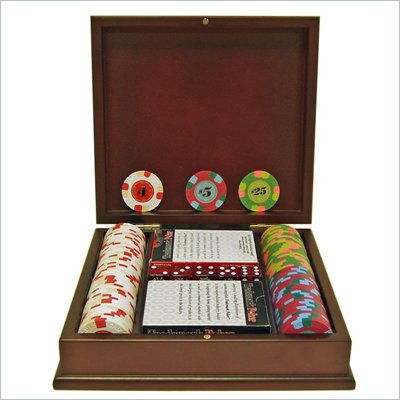 Trademark 100 PaulsonR Tophat & Cane Clay Poker Chips With Wooden Case