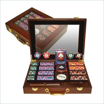 Trademark 240 World Tophat and Cane PaulsonR Clay Chips with Wooden Case