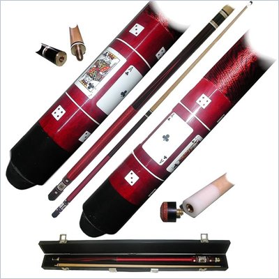Trademark Red Royal Flush Poker Pool Stick