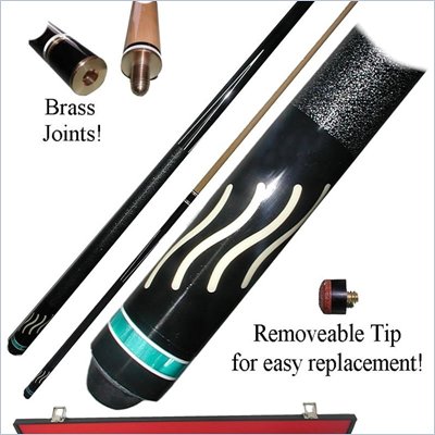 Trademark Black Wave Designer Pool Stick