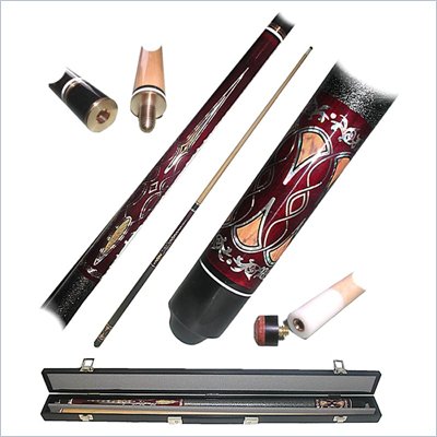 Trademark Old Western Saloon Pool Cue Stick with Case