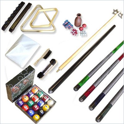 Trademark 32 piece Billiards Accessories Kit for your Pool Table