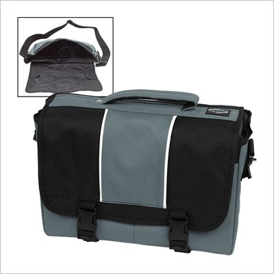 Trademark Global AJ Kitt Sport Hipster Messenger Bag in Gray with Media Pouch
