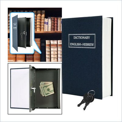 Trademark Global Dictionary Diversion Book Safe with Key Lock in Metal