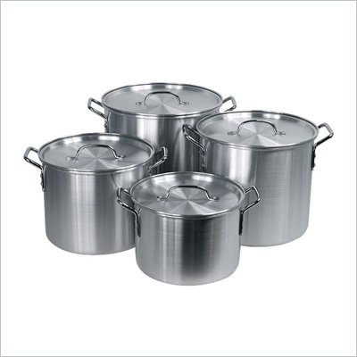 Trademark Global Hoffritz 4 pc. Nesting Aluminum Stockpot Set w/ Lids
