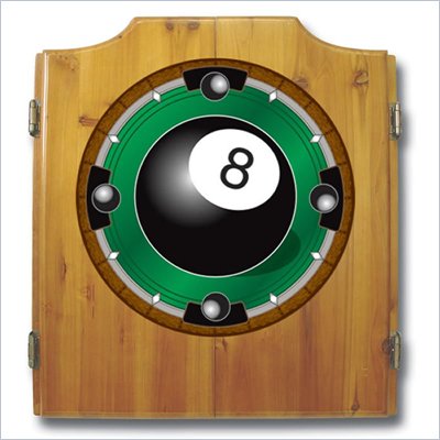 Trademark 8-Ball Dart Cabinet includes Darts and Board