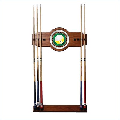 Trademark Nine Ball 2 piece Wood and Mirror Wall Cue Rack