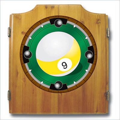 Trademark 9-Ball Dart Cabinet includes Darts and Board