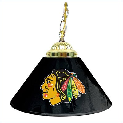 Trademark NHL Chicago Blackhawks 14 Inch Single Shade Bar Lamp