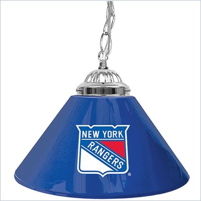 Trademark NHL New York Rangers 14 Inch Single Shade Bar Lamp