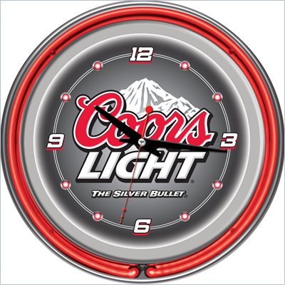 Trademark Global Coors Light 14-inch Neon Wall Clock