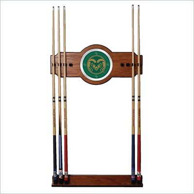 Trademark Colorado State University Wood and Mirror Wall Cue Rack