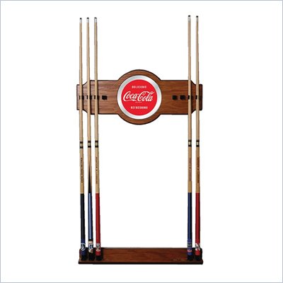 Trademark Coca Cola Vintage 2 piece Wood and Mirror Wall Cue Rack
