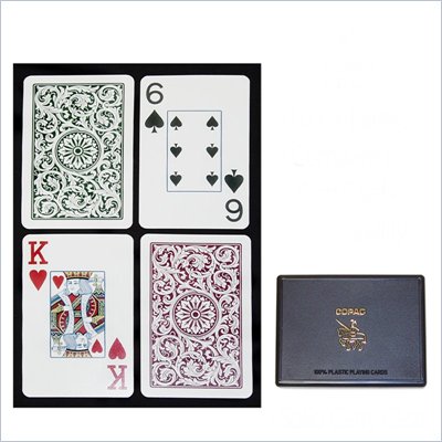 Trademark Copag Bridge Size Jumbo Index Green Burgundy Setup