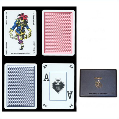 Trademark CopagT Poker Size Peek Index - Blue*Red Setup
