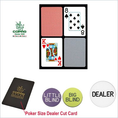 Trademark CopagT Poker Size Plastic Playing Cards & Dealer Kit