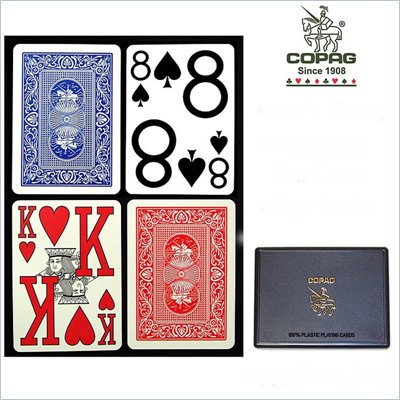 Trademark CopagT Poker Size Magnum Index - Blue 'Red Setup