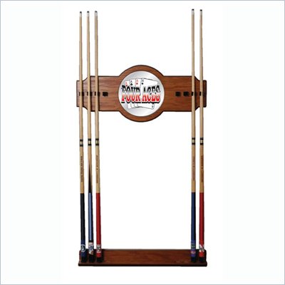 Trademark Four Aces 2 piece Wood and Mirror Wall Cue Rack
