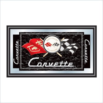 Trademark Global Corvette C1 Framed Mirror in Black